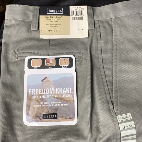 Men’s Haggar Freedom Khaki BNWT Olive 38x31L - Picture 3 of 6